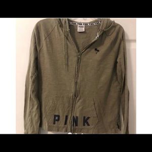 Pink zip up hoodie